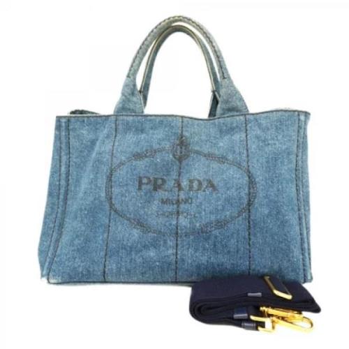 Pre-owned Denim prada-bags Prada Vintage , Blue , Dames