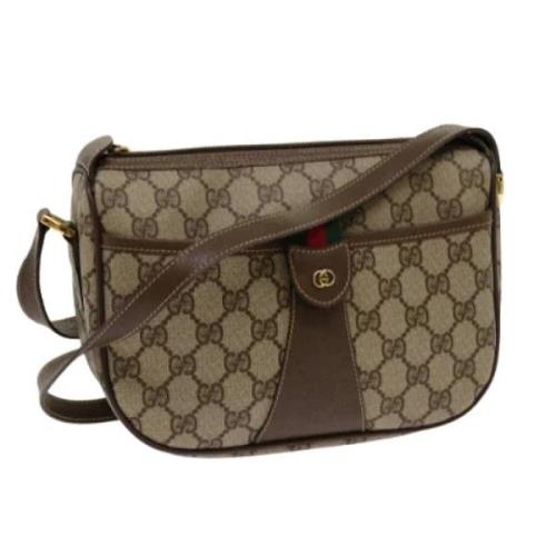 Pre-owned Canvas gucci-bags Gucci Vintage , Beige , Dames