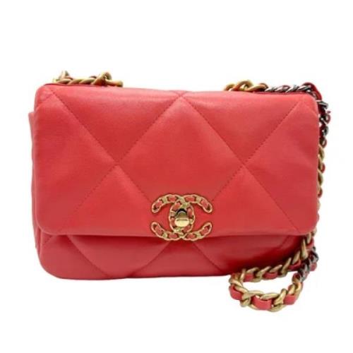 Pre-owned Leather chanel-bags Chanel Vintage , Red , Dames