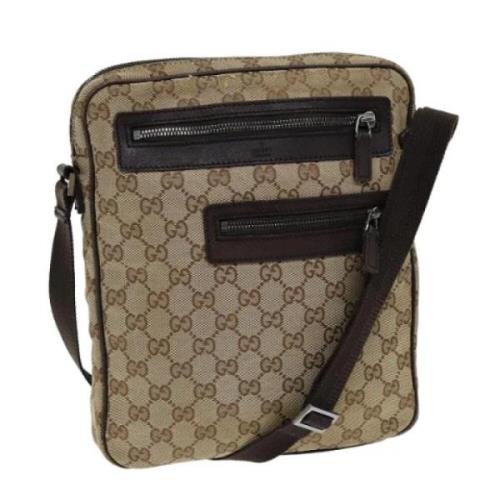 Pre-owned Canvas gucci-bags Gucci Vintage , Beige , Dames