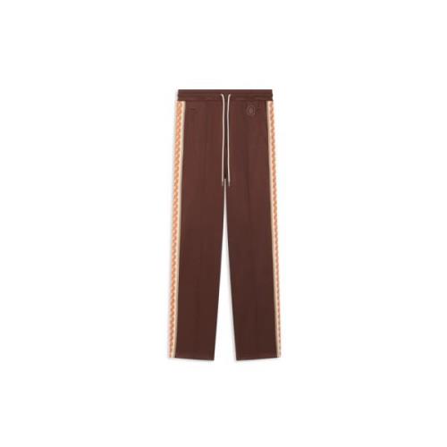 Bruine Joggingbroek met 'D' Borduursel Drole de Monsieur , Brown , Her...