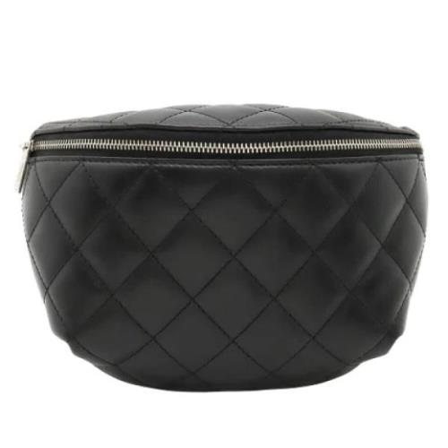 Pre-owned Leather chanel-bags Chanel Vintage , Black , Dames