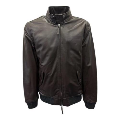 Heren leren bomber met logo op de voorkant - XL Harmont & Blaine , Bro...