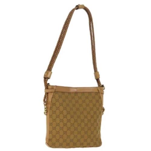 Pre-owned Canvas gucci-bags Gucci Vintage , Beige , Dames