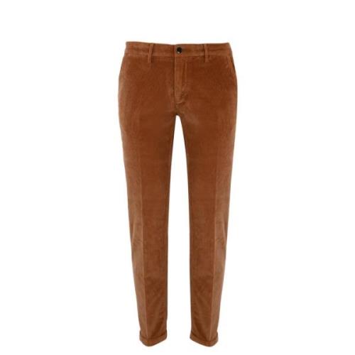 Fluwelen Herenbroek Slim Fit Mosterd Re-Hash , Brown , Heren