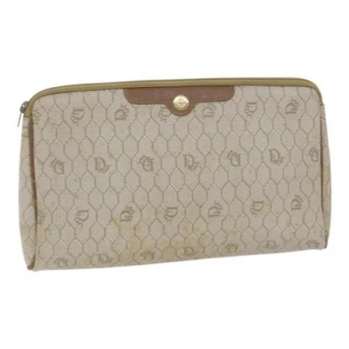 Pre-owned Canvas clutches Dior Vintage , Beige , Dames