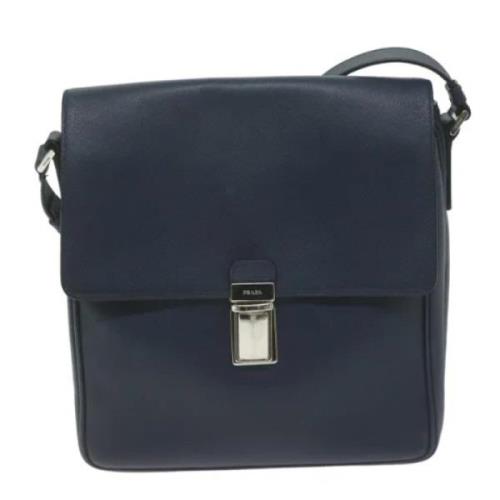 Pre-owned Leather prada-bags Prada Vintage , Blue , Dames