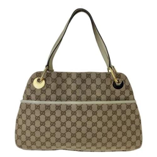 Pre-owned Canvas totes Gucci Vintage , Beige , Dames