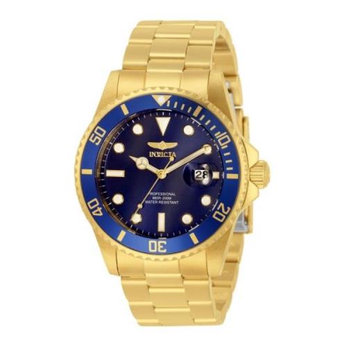 Pro Diver Kwarts Horloge Blauwe Wijzerplaat Invicta Watches , Yellow ,...