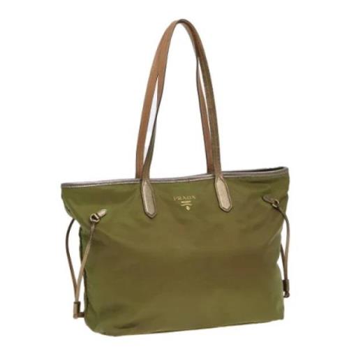 Pre-owned Leather handbags Prada Vintage , Green , Dames