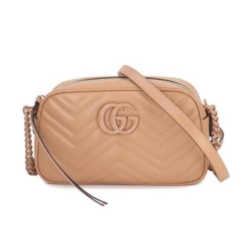 Pre-owned Leather gucci-bags Gucci Vintage , Beige , Dames