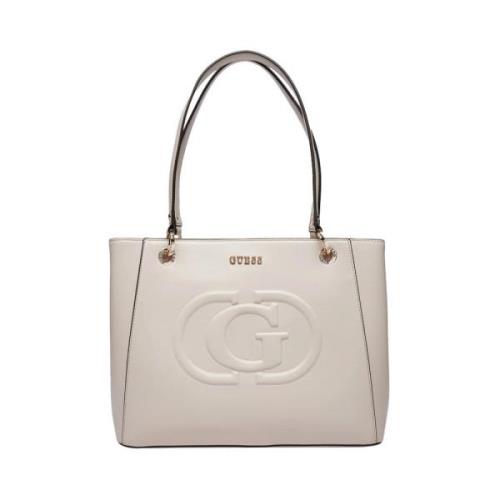 Elegante Cream Shopper Tas Guess , Beige , Dames