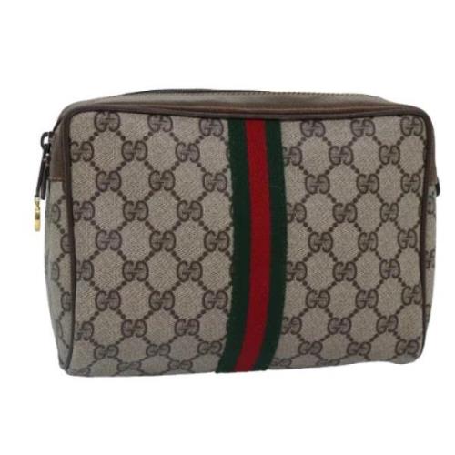 Pre-owned Canvas clutches Gucci Vintage , Beige , Dames