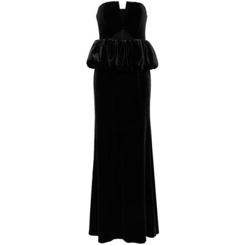 Zwarte Elegante Jurk voor Vrouwen Self Portrait , Black , Dames