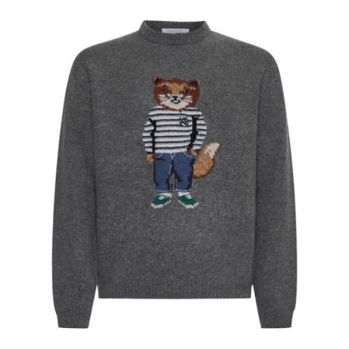 Stijlvolle Sweaters Collectie Maison Kitsuné , Gray , Heren