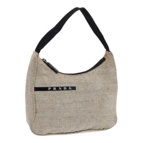 Pre-owned Canvas handbags Prada Vintage , Gray , Dames