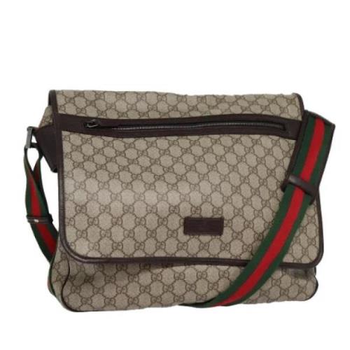 Pre-owned Canvas gucci-bags Gucci Vintage , Beige , Dames