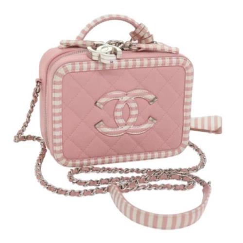 Pre-owned Leather shoulder-bags Chanel Vintage , Pink , Dames