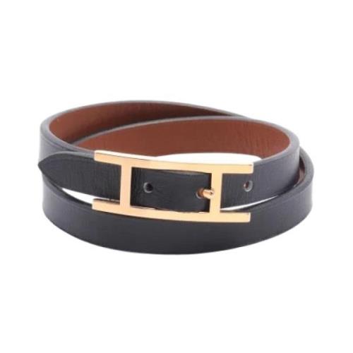 Pre-owned Metal bracelets Hermès Vintage , Black , Dames