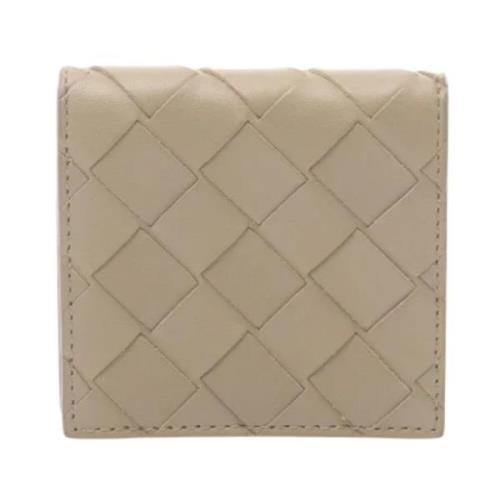 Pre-owned Leather wallets Bottega Veneta Vintage , Beige , Dames