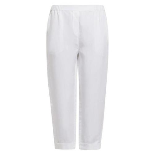 Stijlvolle witte linnen blend broek Marina Rinaldi , White , Dames