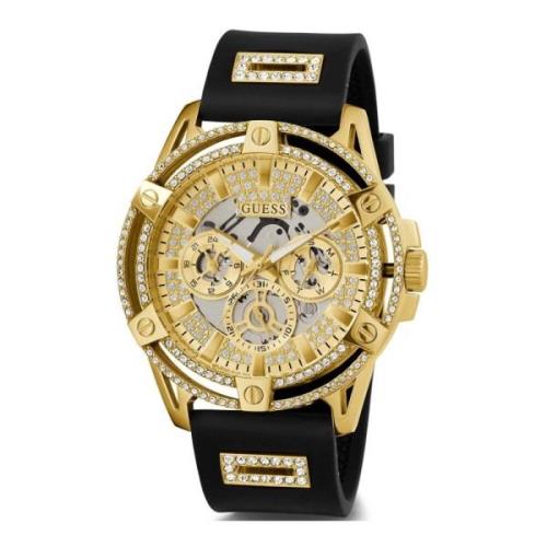 Heren Multifunctioneel Horloge King zwart, goud 48 mm Gw0537G2 Guess ,...