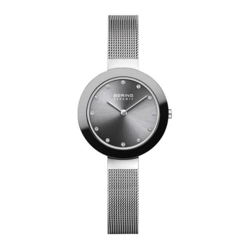 Dames keramisch horloge 29 mm Milanese armband 11429-389 Bering , Gray...