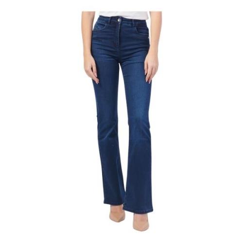 Blauwe Skinny Jeggings met NorHeren Taille Patrizia Pepe , Blue , Dame...