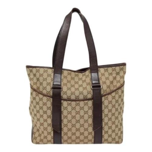 Pre-owned Canvas gucci-bags Gucci Vintage , Beige , Dames