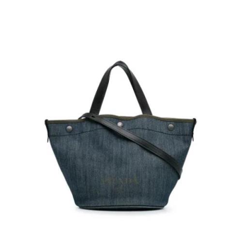 Pre-owned Denim prada-bags Prada Vintage , Blue , Dames