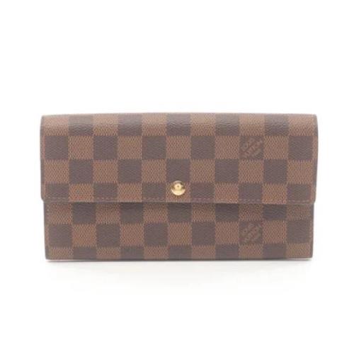 Pre-owned Leather wallets Louis Vuitton Vintage , Brown , Dames