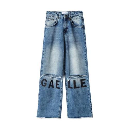 Blauwe Skinny Jeans met Contraststiksels Gaëlle Paris , Blue , Dames