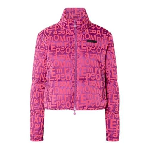 Paarse Logo Lettering Bomberjack Emporio Armani EA7 , Purple , Dames