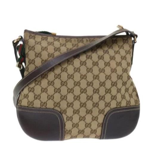 Pre-owned Canvas gucci-bags Gucci Vintage , Beige , Dames