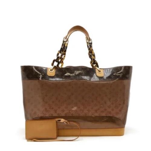 Pre-owned Leather totes Louis Vuitton Vintage , Brown , Dames