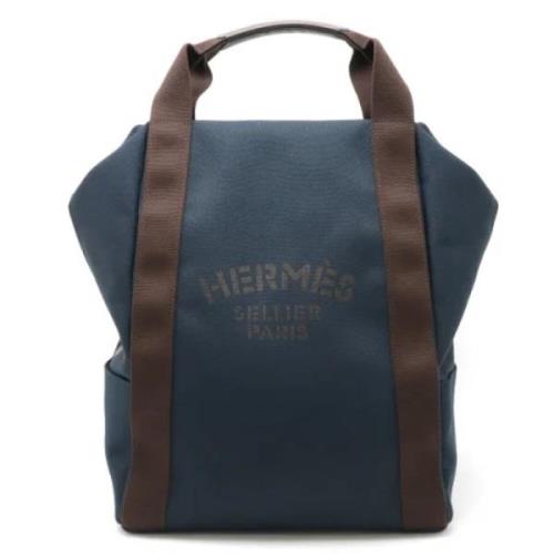 Pre-owned Canvas backpacks Hermès Vintage , Blue , Heren