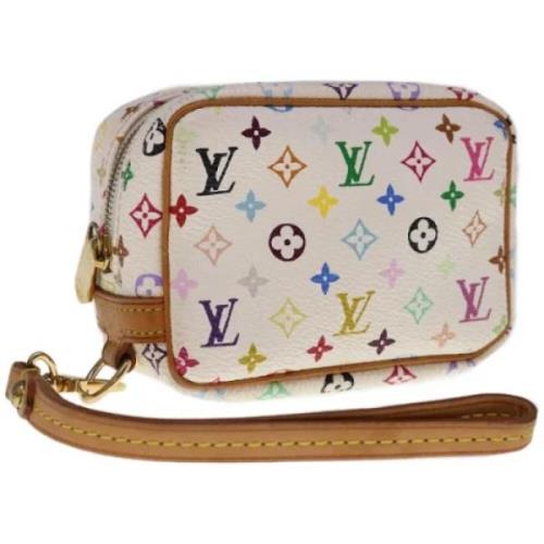 Pre-owned Canvas pouches Louis Vuitton Vintage , White , Dames