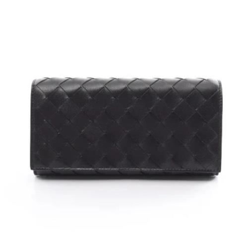 Pre-owned Leather wallets Bottega Veneta Vintage , Black , Dames