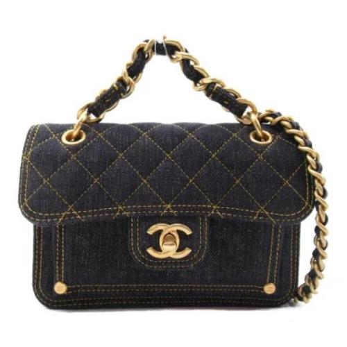 Pre-owned Denim handbags Chanel Vintage , Black , Dames