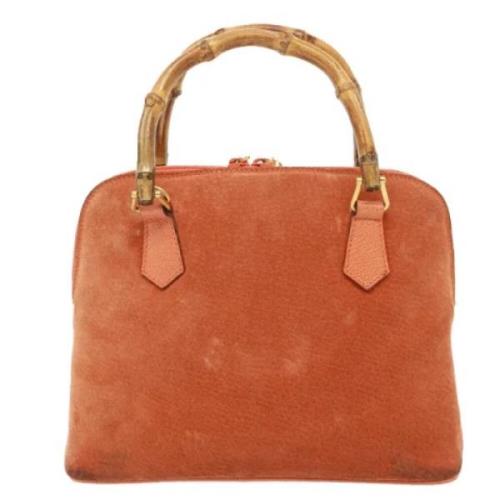 Pre-owned Suede gucci-bags Gucci Vintage , Orange , Dames