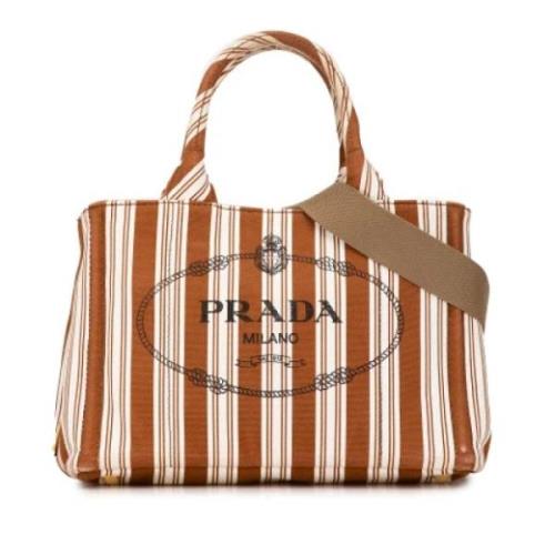 Pre-owned Canvas prada-bags Prada Vintage , Brown , Dames