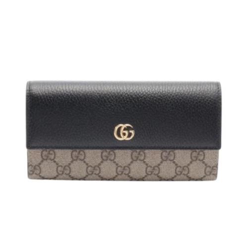 Pre-owned Leather wallets Gucci Vintage , Black , Dames