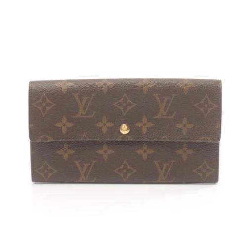 Pre-owned Leather wallets Louis Vuitton Vintage , Brown , Dames