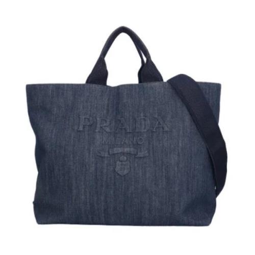 Pre-owned Denim prada-bags Prada Vintage , Blue , Dames