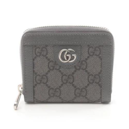 Pre-owned Leather wallets Gucci Vintage , Gray , Dames