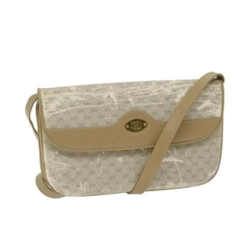 Pre-owned Canvas gucci-bags Gucci Vintage , Beige , Dames