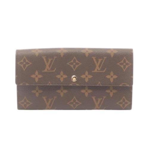 Pre-owned Leather wallets Louis Vuitton Vintage , Brown , Dames