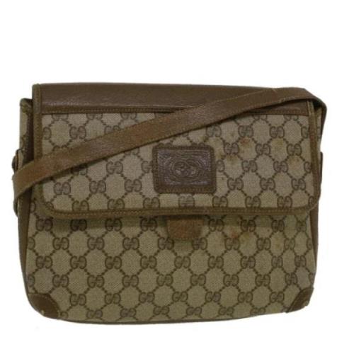 Pre-owned Leather gucci-bags Gucci Vintage , Beige , Dames