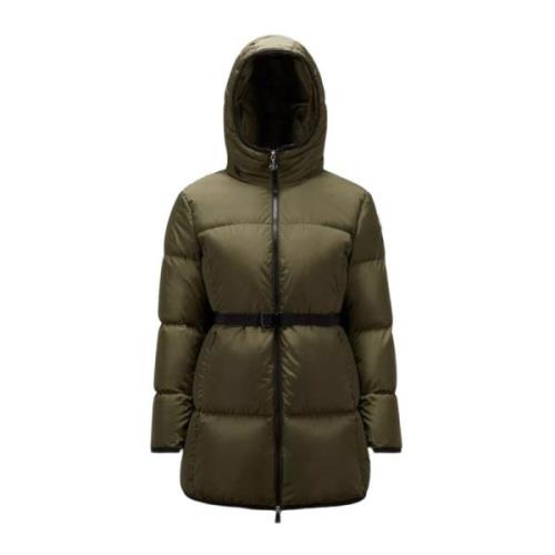 Korte donsjas met lange seizoensvoering Moncler , Green , Dames