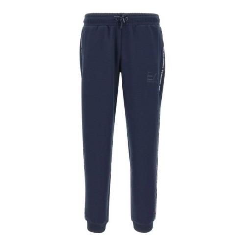 Blauwe Joggerbroek met Logo Lettering Emporio Armani EA7 , Blue , Here...